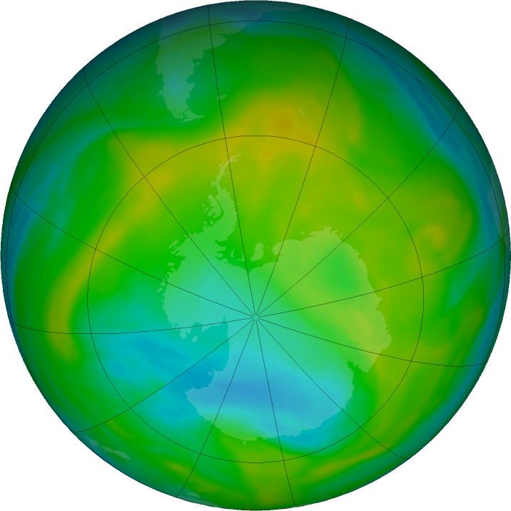 Antarctic ozone map for 25 November 2017